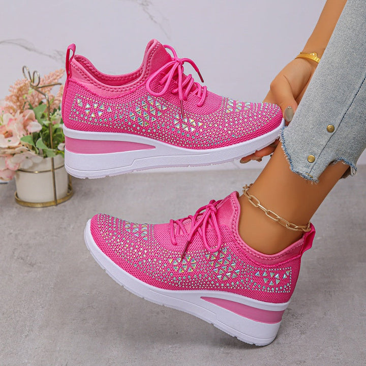 Dame Wedge Sneakers - Snørebånd