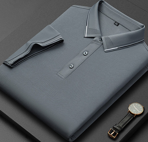 Herre Poloshirt Med Korte Ærmer - Krave Med Kontrastkant
