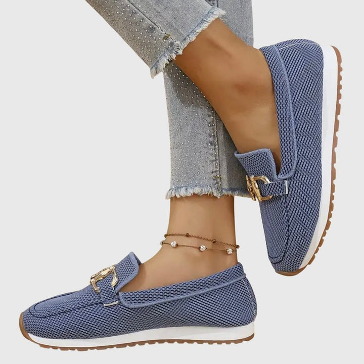 Dames Loafers med Horsebit Detalje - Sneakersål