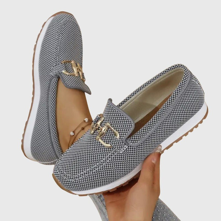 Dames Loafers med Horsebit Detalje - Sneakersål