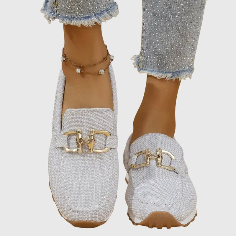 Dames Loafers med Horsebit Detalje - Sneakersål